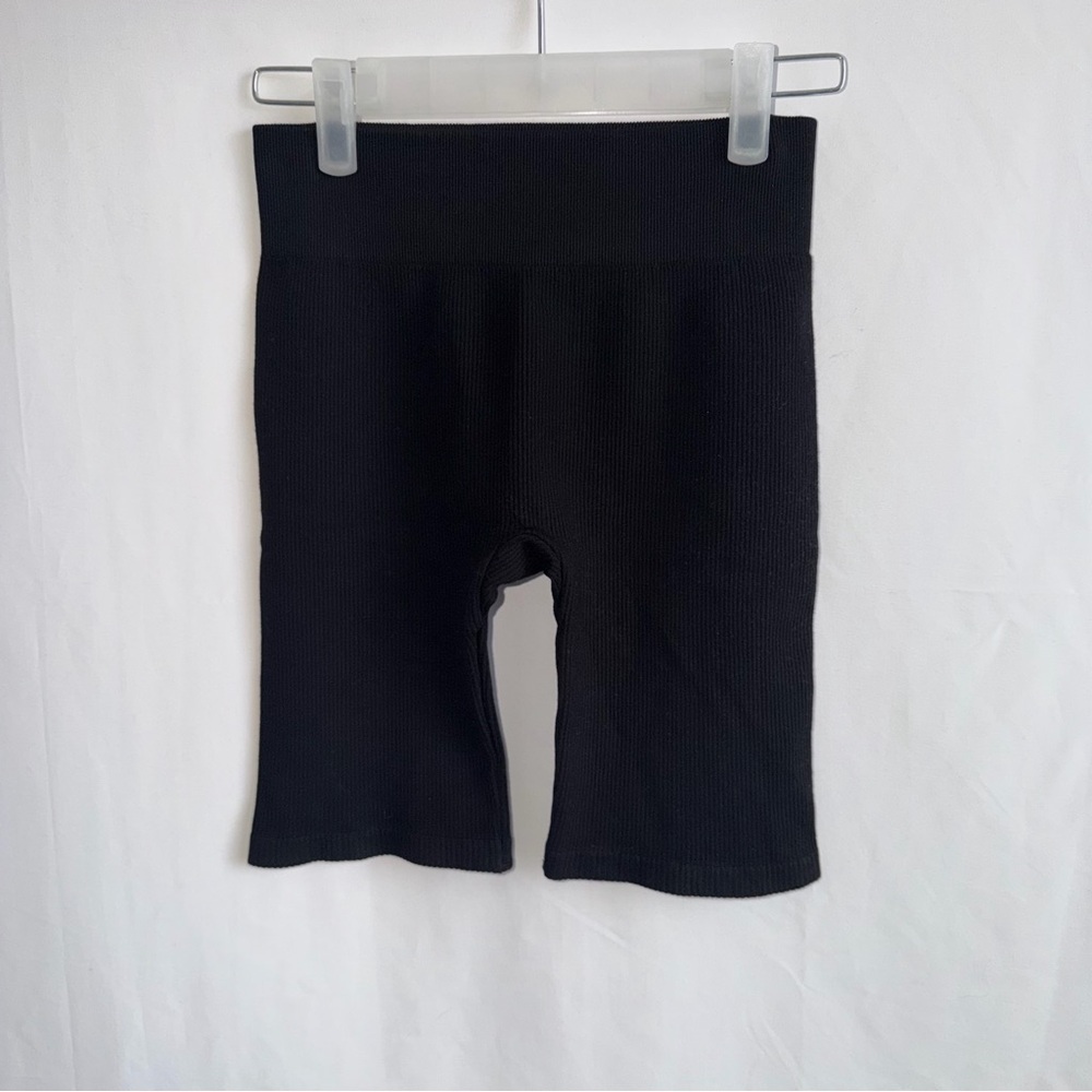 Forever21 Black Ribbed Bike Shorts